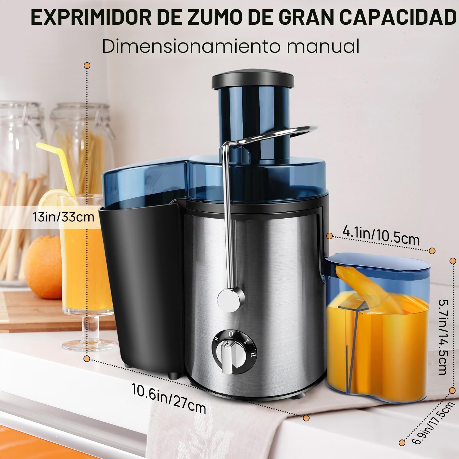 Exprimidor de prensa en frío lento, extractor de jugo pulposo, 1000 W, 240 V