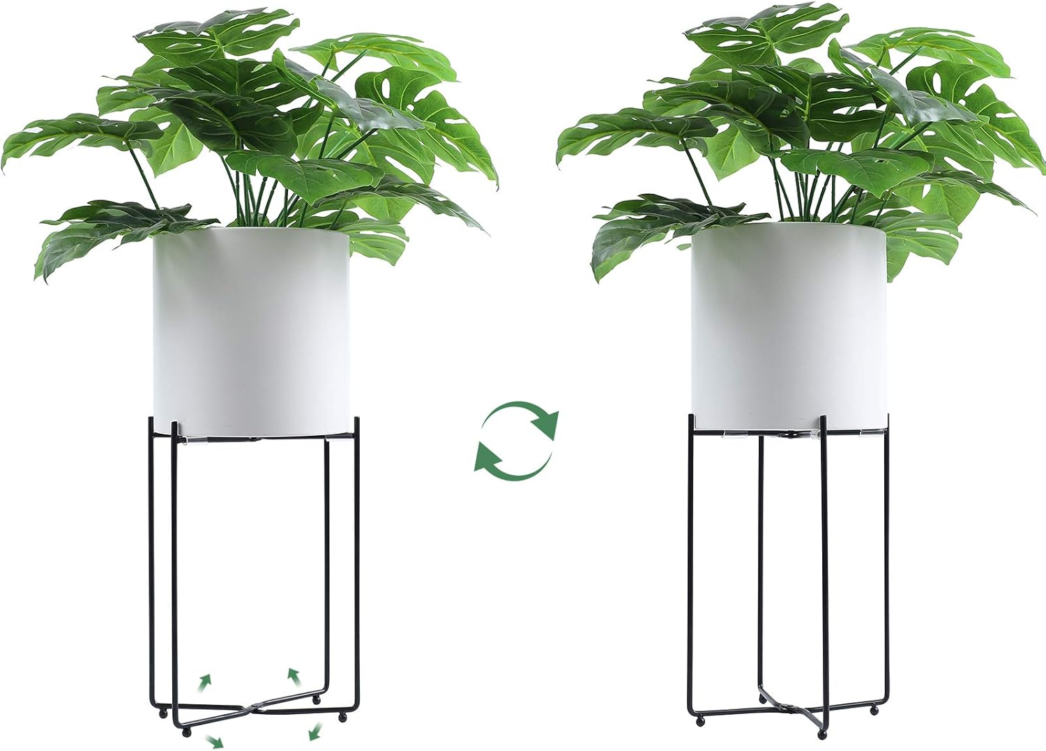 Adjustable Metal Plant Holder Stand Indoor, MidCentury