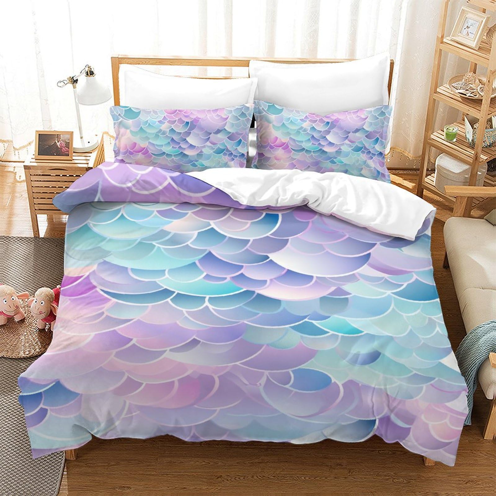Parure de lit enfant 140x200 cm avec housse de couette zippée