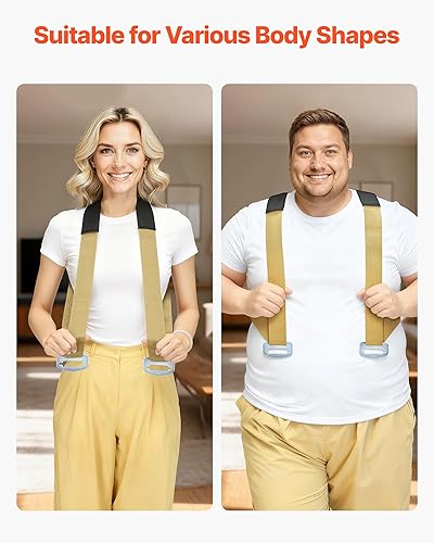 Miniatura 4 de VEVOR Correas móviles, soporta hasta 1000 libras, sistema de elevación y movimiento para 2 personas con 2 correas de arnés, mover muebles