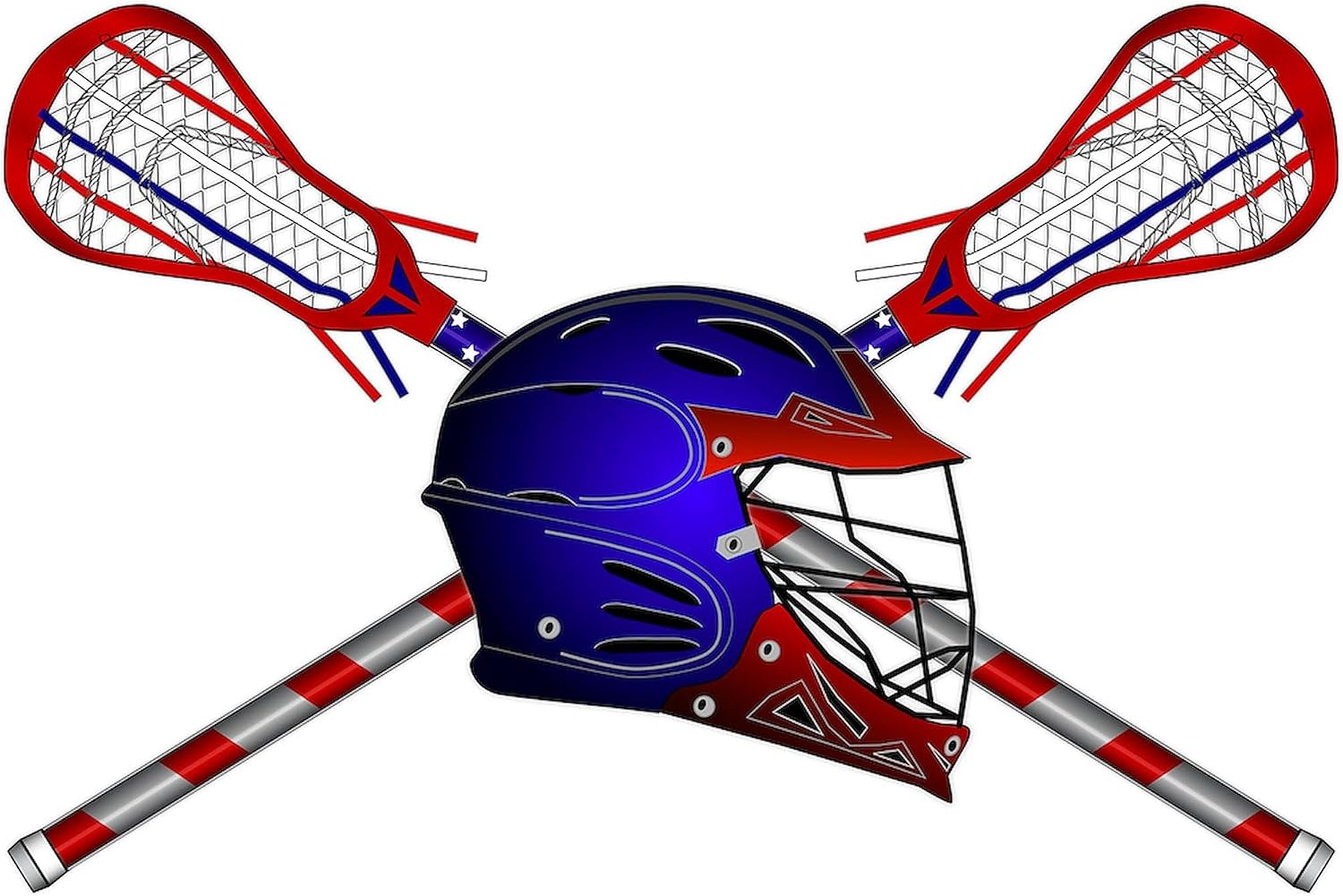 CafePress Lacrosse Helmet with Sticks 30"x60" Absorbent Cotton Back, Soft Beach, Pool Towel