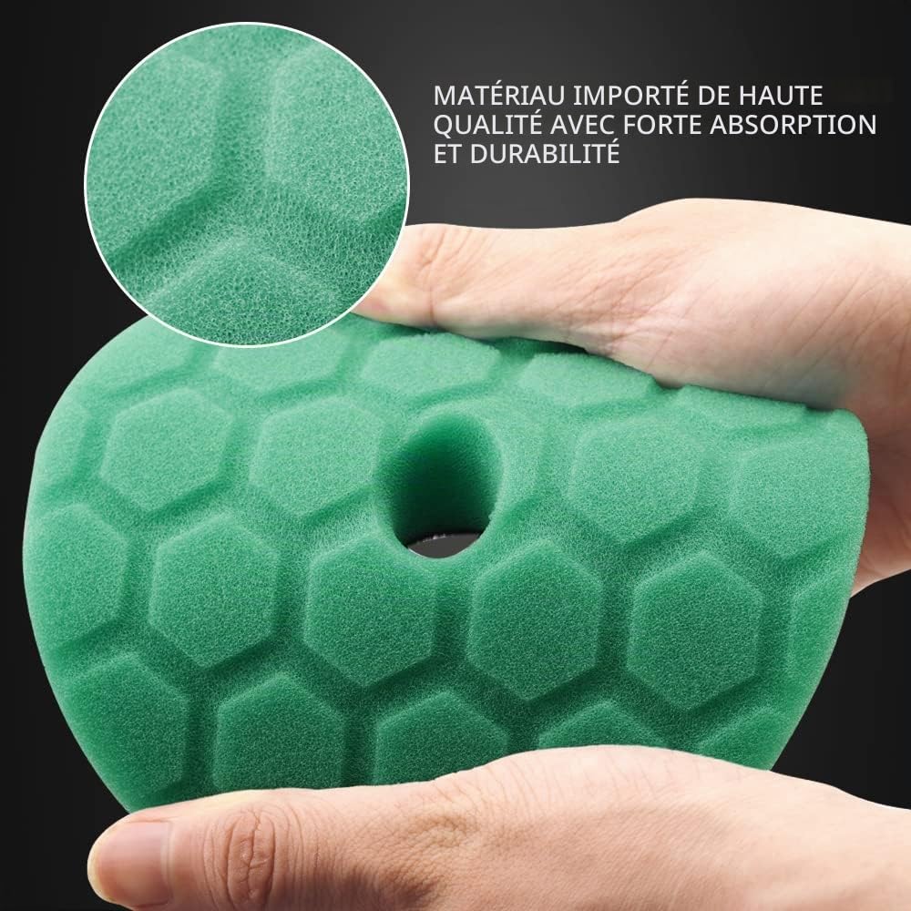SPTA Lot de 5 éponges de Hex-logiques de 150 mm - pour Polissage, Polissage, éponge, éponge, Ponceuse Excentrique de 150 mm