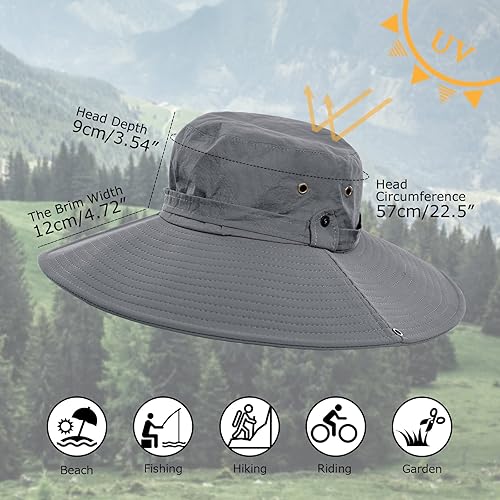 Miniatura 4 de Surblue Sombrero de ala ancha con protección solar UV para pesca, senderismo, camping