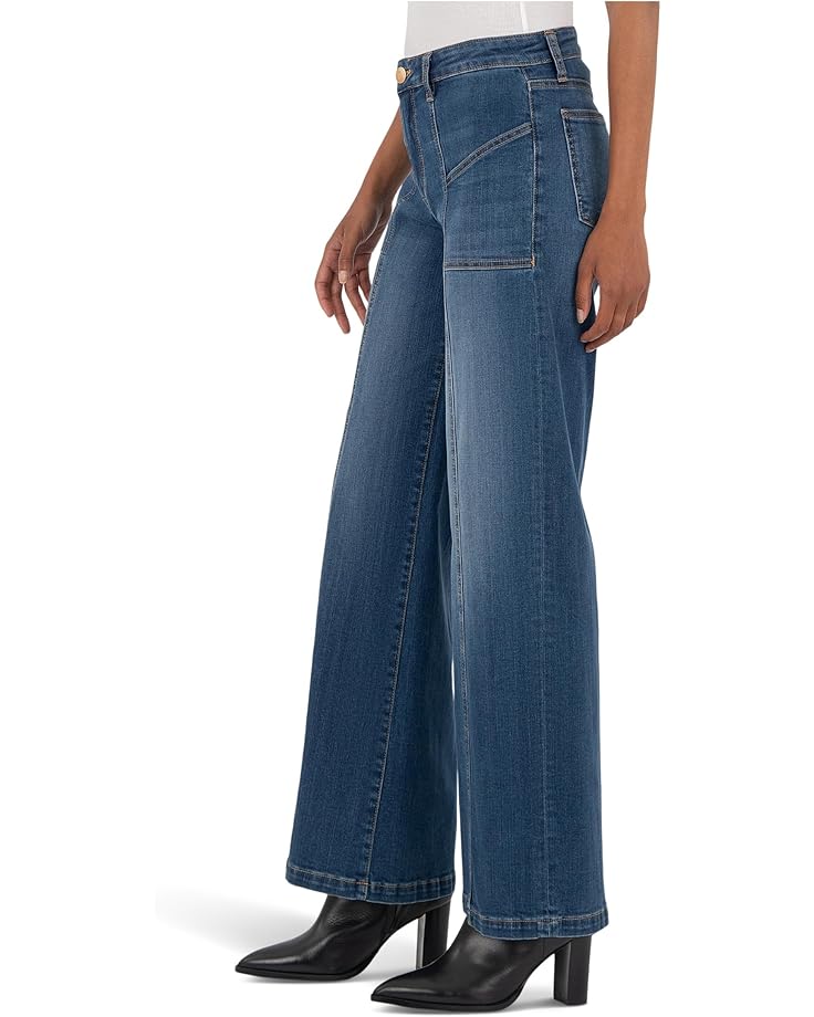 KUT from the Kloth Petite Jean High Rise Wide Front Seam Patch Front Pockets - #2 of 4