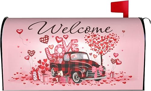 Miniatura 73 de Funda magnética para buzón de Navidad, diseño de árbol de copo de nieve de invierno, para jardín, patio, decoración del hogar, tamaño estándar, 21 x