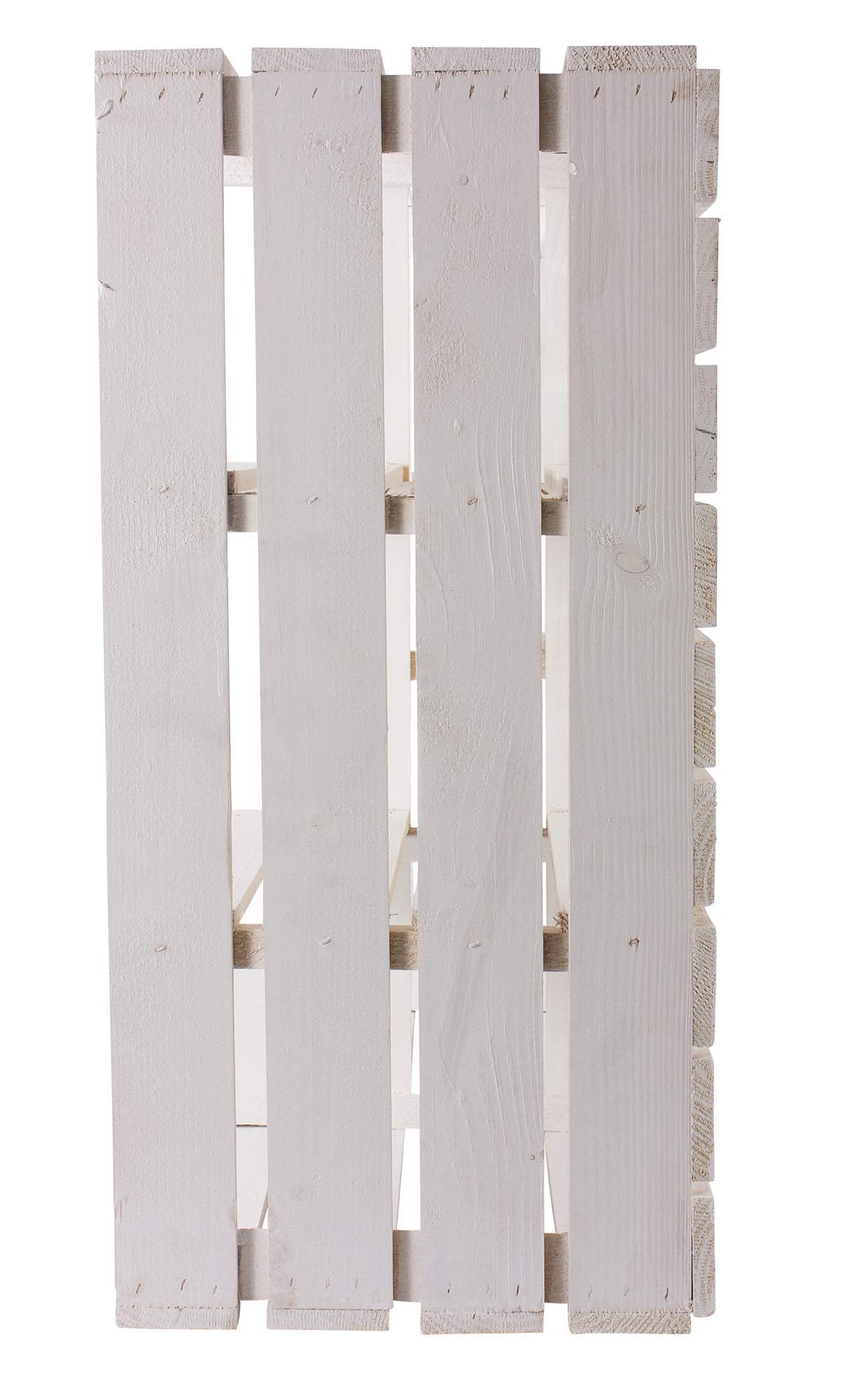 Juego de 2 – Shabby Chic madera armario en blanco – 5 estantes – Fruta (Caja de madera caja de caja de almacenamiento de madera botellero como – Zapatero Estante con libros – Armario ropero 77 x 68 x)
