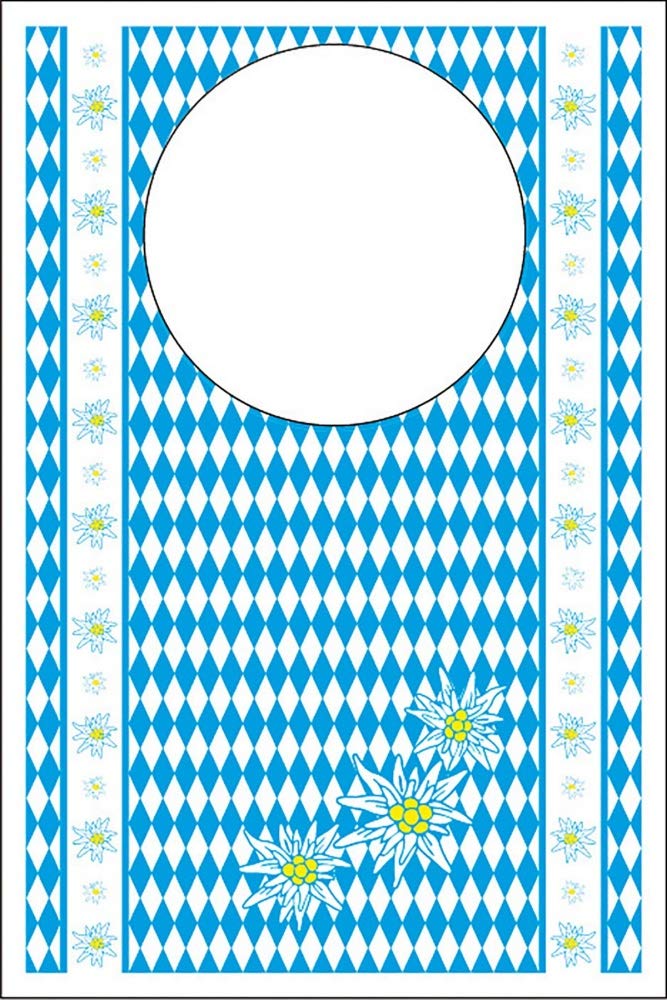 Lätzchen für Erwachsene 42 cm x 60 cm, aus saugstarkem Vlies Material, 100 Stück, Latz Oktoberfest Bayern