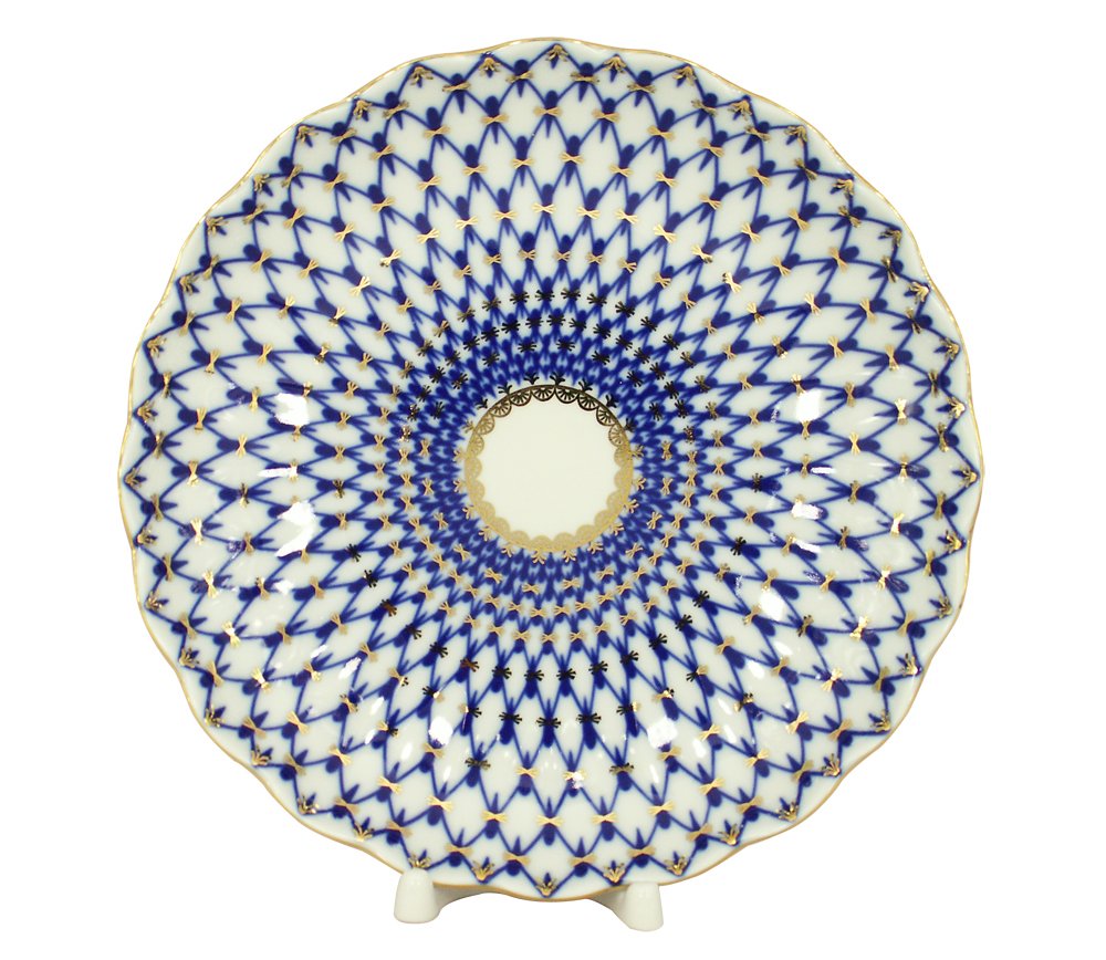Lomonosov Imperial Porcelain Cobalt Net Tableware Teaware Collection (Cake Dish)