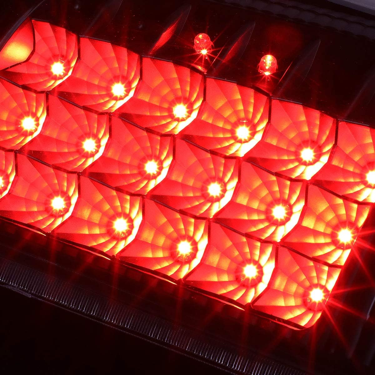 Auto Dynasty Tail Lights Compatible with 2008-2016 Ford F250 F350 F450 F550 Super Duty, Driver and Passenger Side LED Brake Lamps, Black Housing Smoked Lens