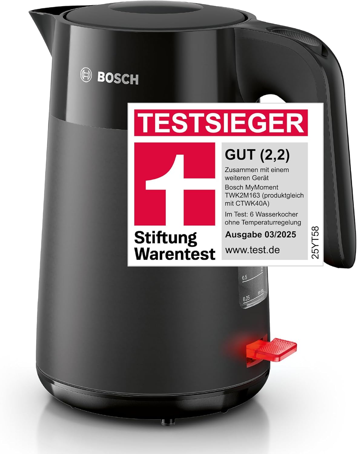 Bosch TWK2M163 Wasserkocher – 1,7 l, 2400 W, sicher & komfortabel Bosch TWK2M163 Wasserkocher – 1,7 l, 2400 W, sicher & komfortabel