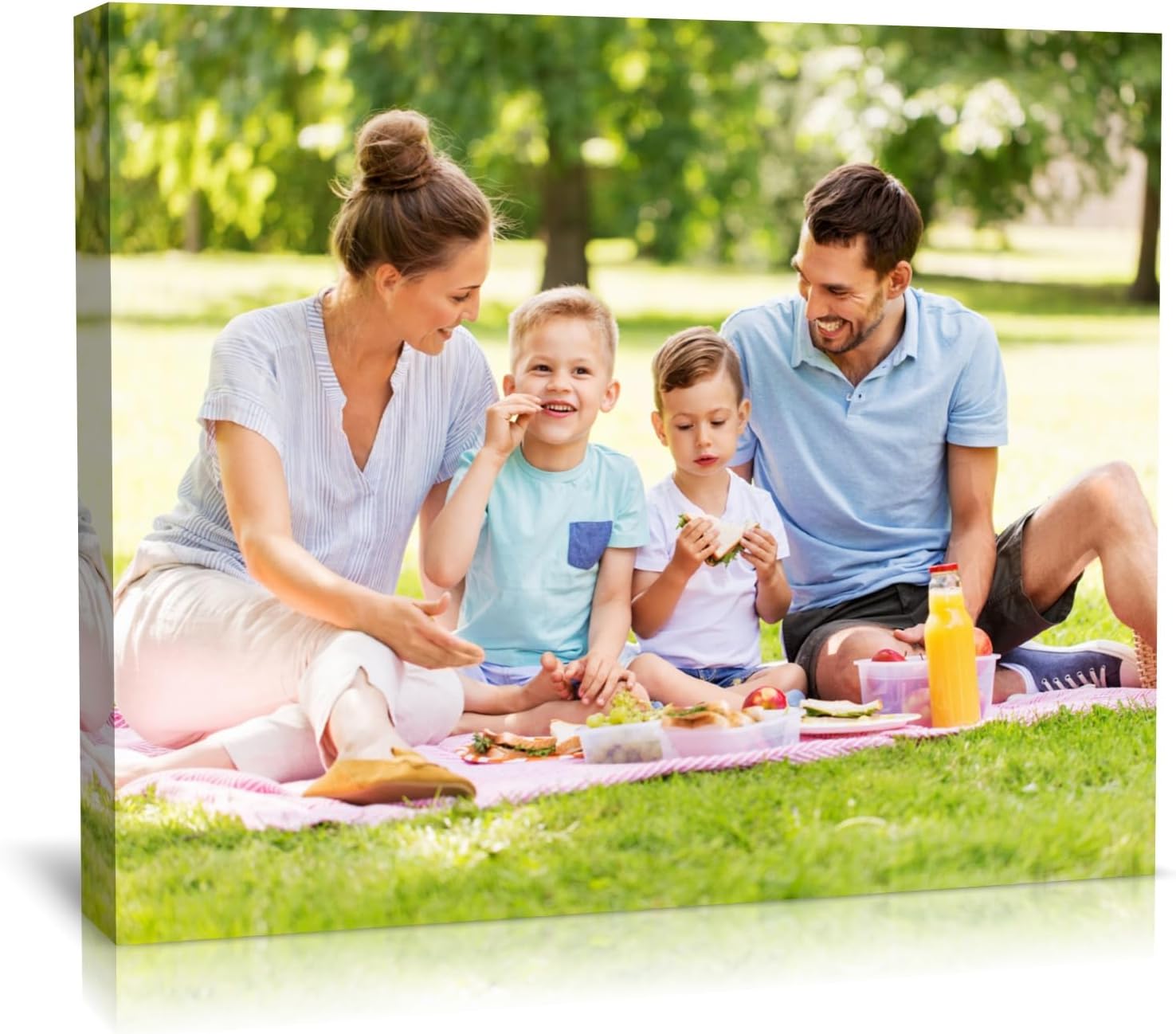 TreeDeal Custom Canvas Prints with Your Photos, Framed 10” x 8” Personalized Pictures Print, Customized Photo to Canvas Wall Art Ideal for Home Decor Gift Wrapping Pets Family Baby Wedding