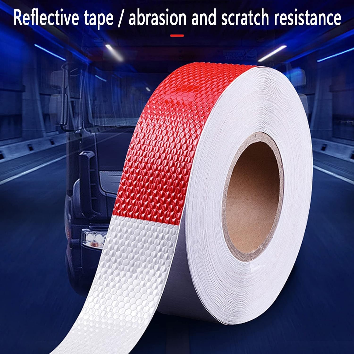 DAIGLE Nastro Riflettente, Nastro di avvertenza di Sicurezza Nastro Riflettente Nastro Adesivo Riflettente Impermeabile ad Alta intensità Autoadesivo, 5 cm x 45 m (Color : 5cm X 45m)