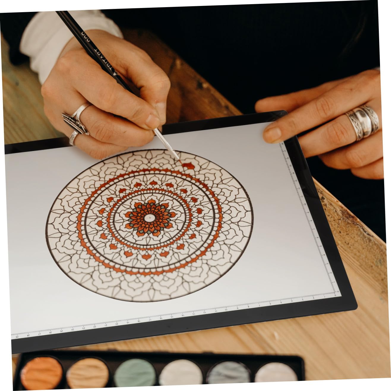 Table Lumineuse de Traçage A4 Noire 1 Pièce pour Dessin et Copie