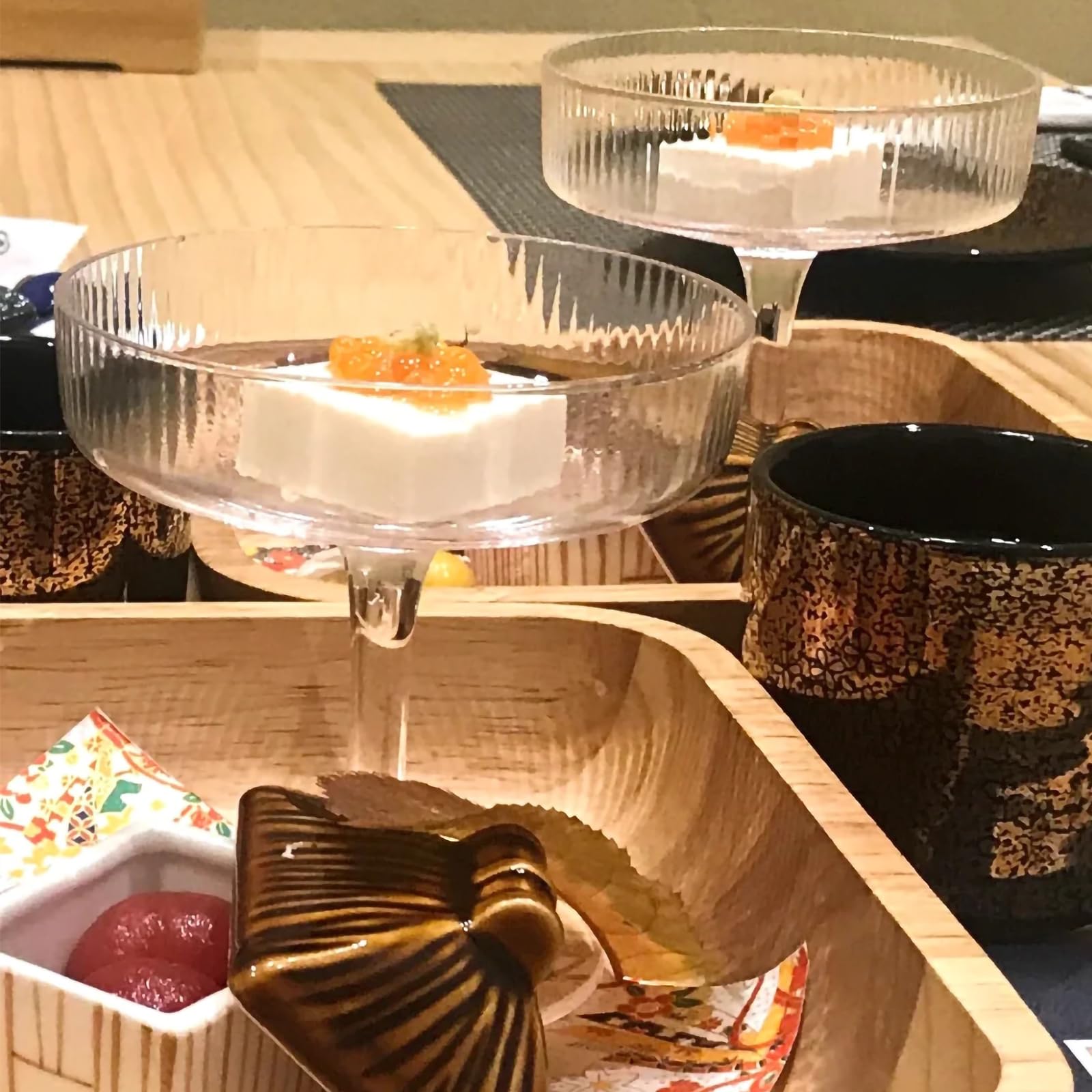Set di 4 bicchieri da Martini da 283,5 g, a coste, per champagne, coupé
