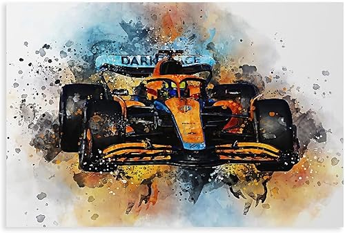 ERWYN Mclaren - Póster formular de una pared F1, pósteres de lona para automóvil, lienzo de pared para habitación de niños, estilo vintage sin