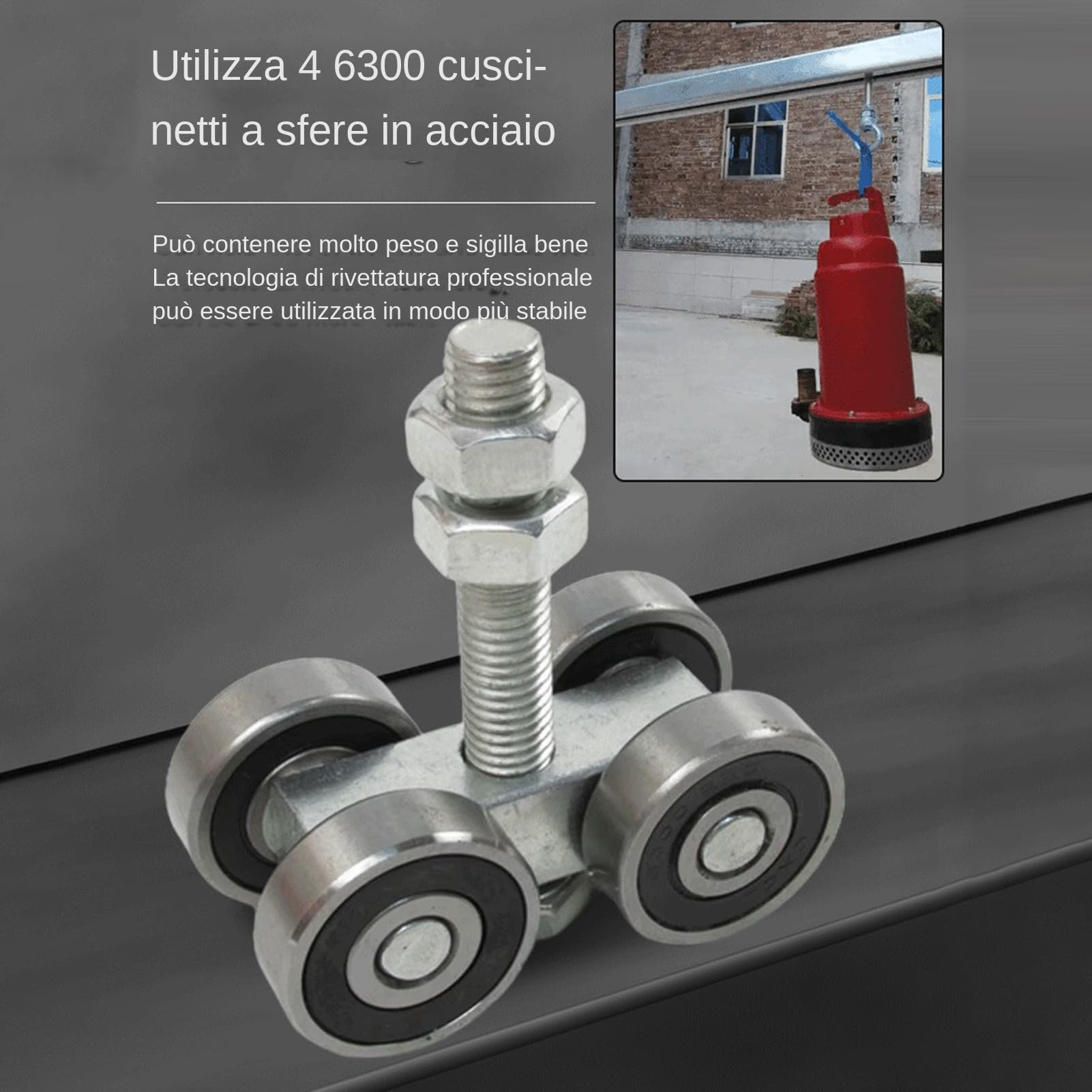 Terratte Scorrevole Galleggiante - Gancio Della Porta A Capannone, Kit Rullo Per Binari | Traccia A Fascio Di Scatole Con Ruote Per L'ingresso Del Fienile, Hardware Per Aliante A Pannello Pesante, Sis