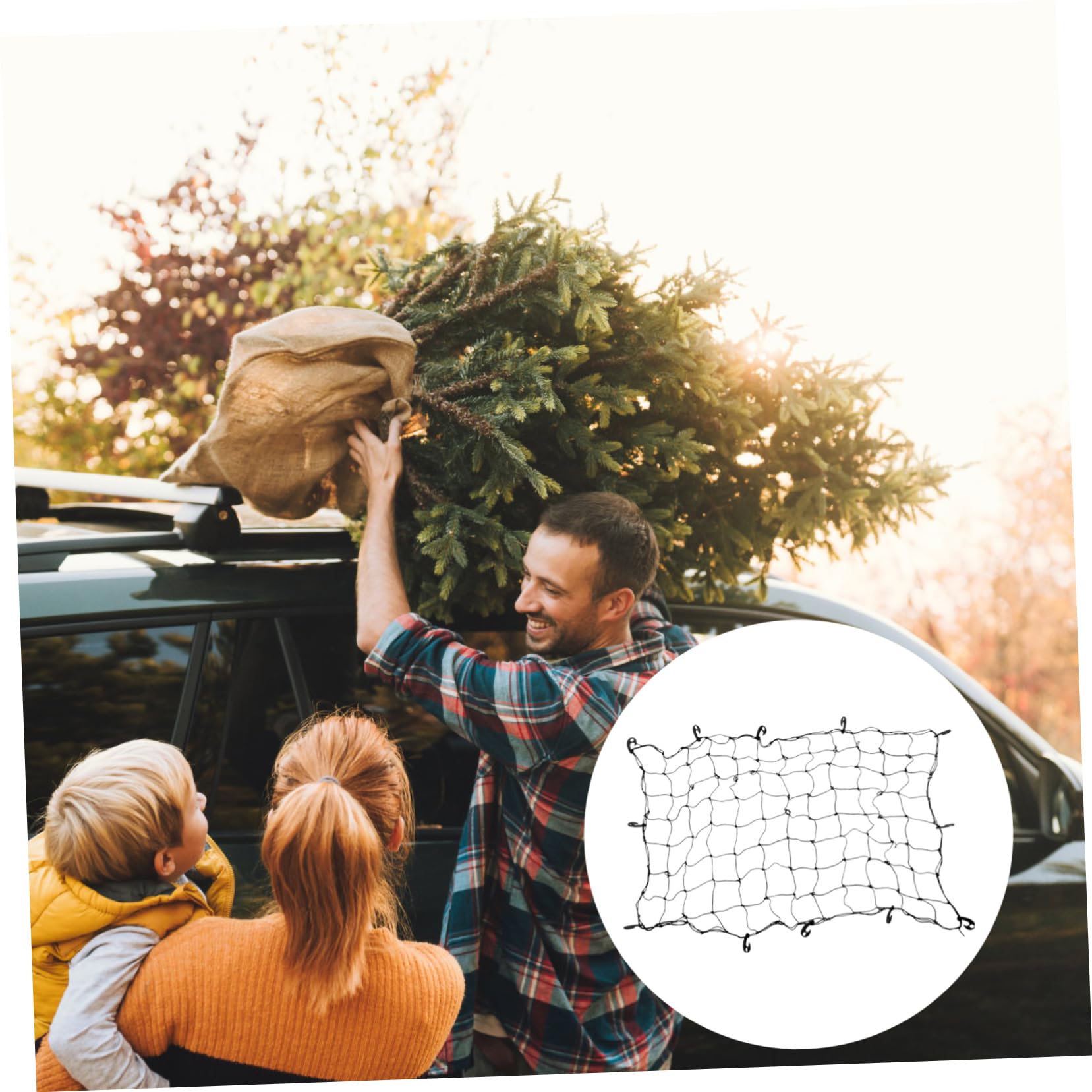Hemobllo Filet Porte-Bagages pour Toit Chargement Caoutchouc Noir en de et Protection Complète Installation Facile sur de Voiture pour Pickup et Bagages