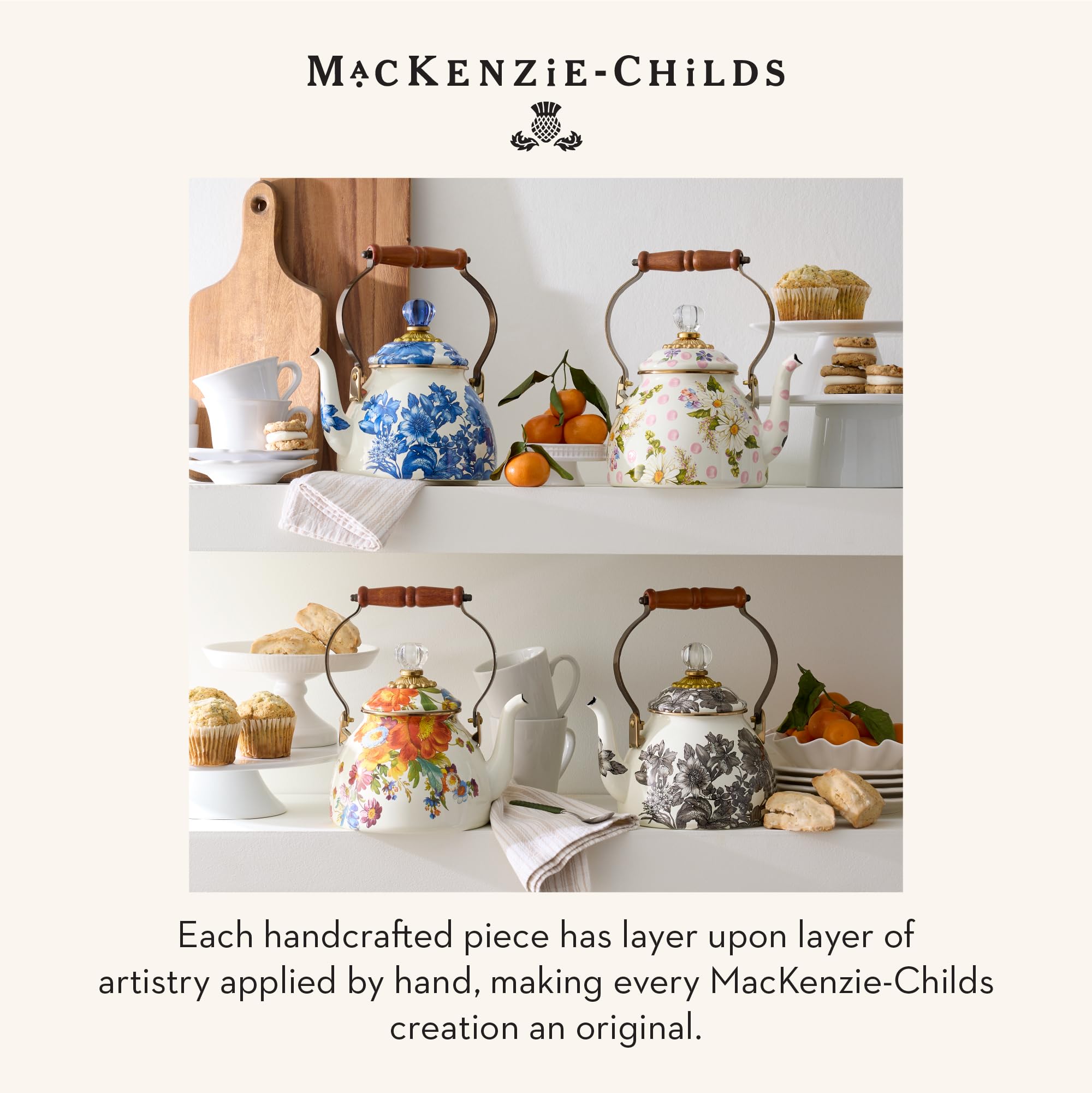 Amazon | MACKENZIE-CHILDS エナメルティーケトル コンロ用