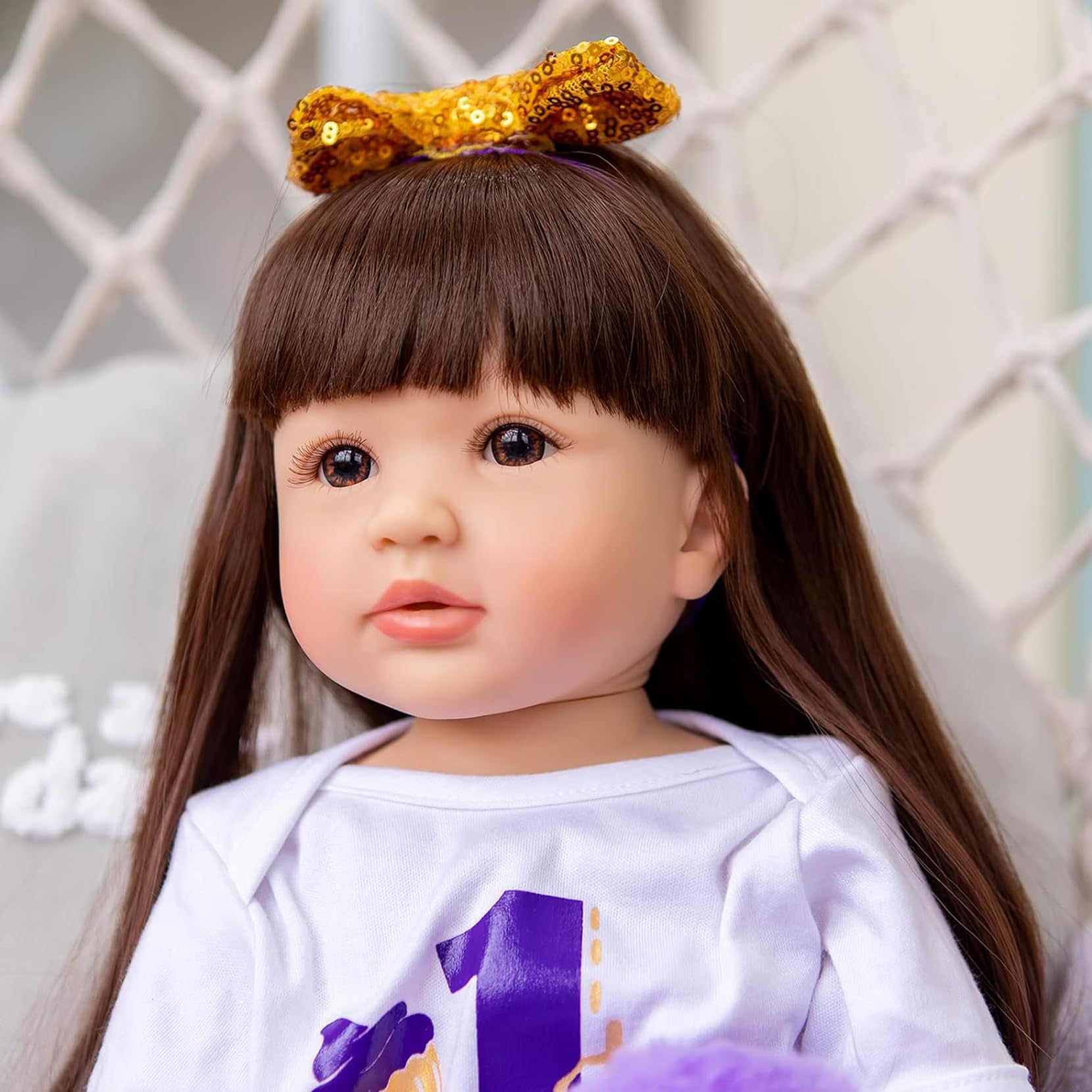 ZIYIUI Bambole Reborn Femmine 24 Pollici 60 cm Toddler Baby Doll Che Sembrano Vere - Originali in Silicone Morbido Realistico Neonato Ragazza Con Accessori