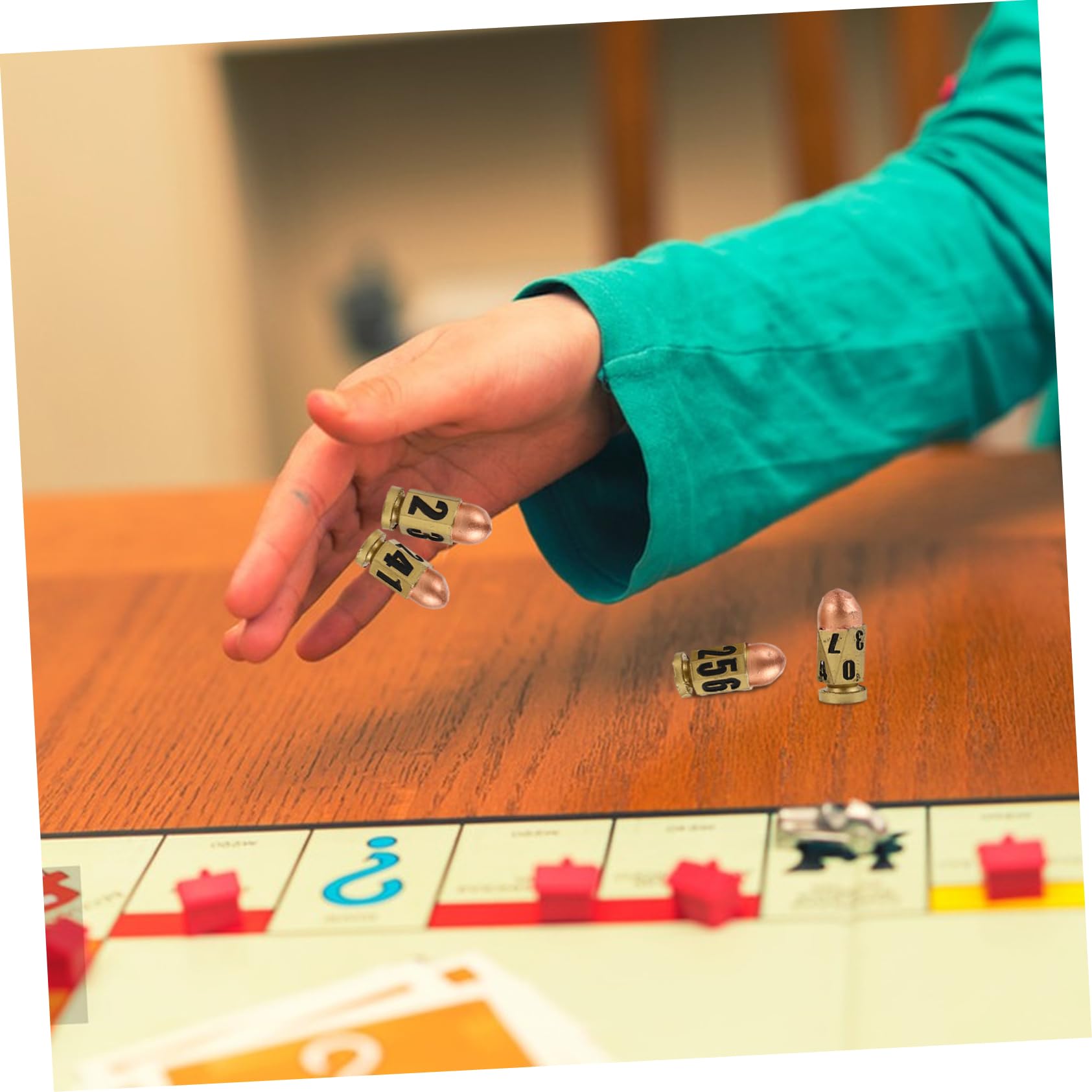 ibasenice Set de Dés de Jeu de Société en Résine avec Socle, Léger et Facile à Transporter, pour Jeux de Rôle, Bars et Ktv