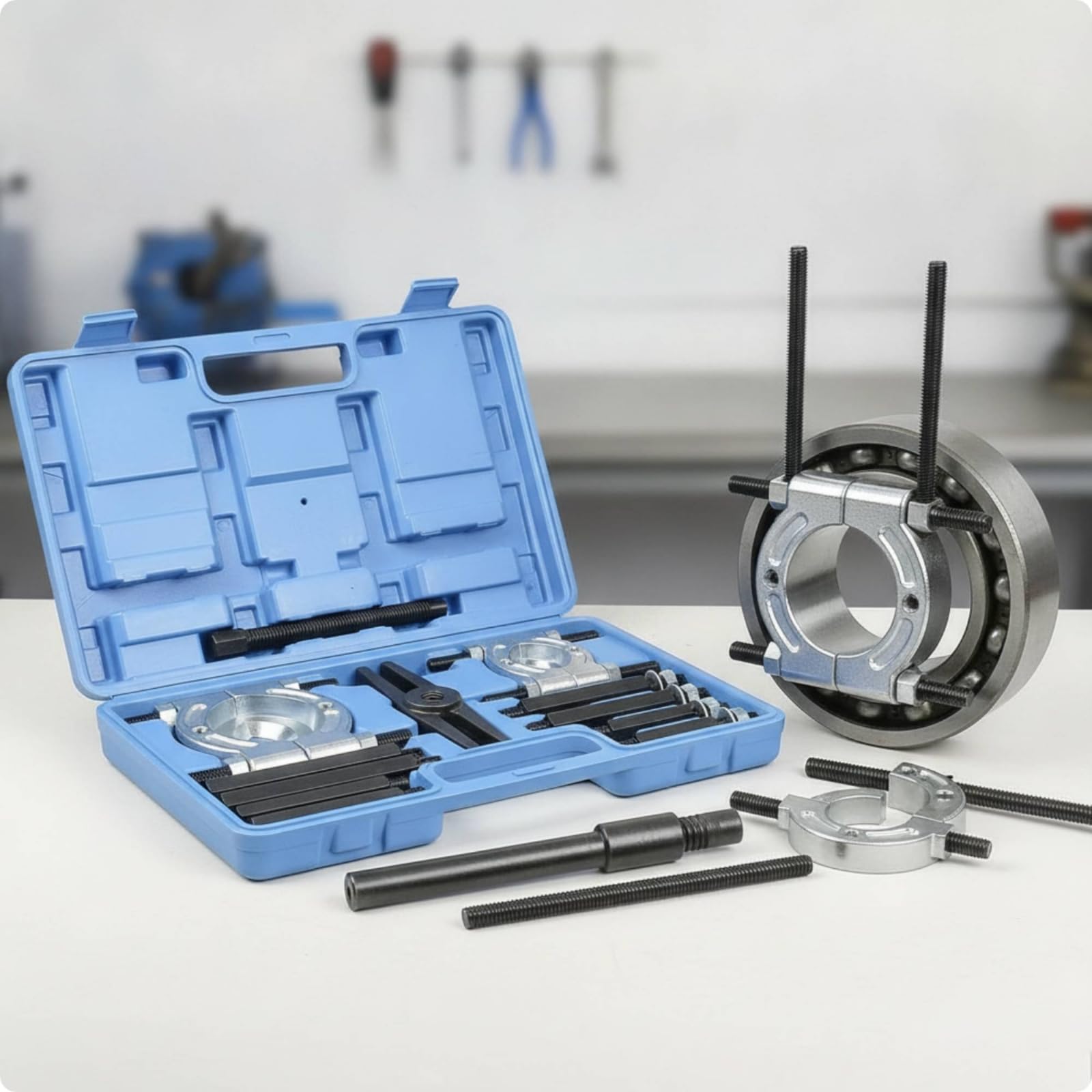 12 Pezzi Kit Estrattore Cuscinetti Robusto Estrattori Cuscinetti Completo Utensili per Meccanici
