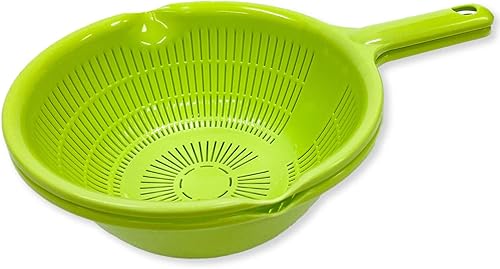 Miniatura 5 de Juego de coladores de cocina y cuencos. Fácil de usar, 1.2 cuartos de galón, 7 pulgadas, tamaño práctico, para pasta, espaguetis, bayas, verduras,