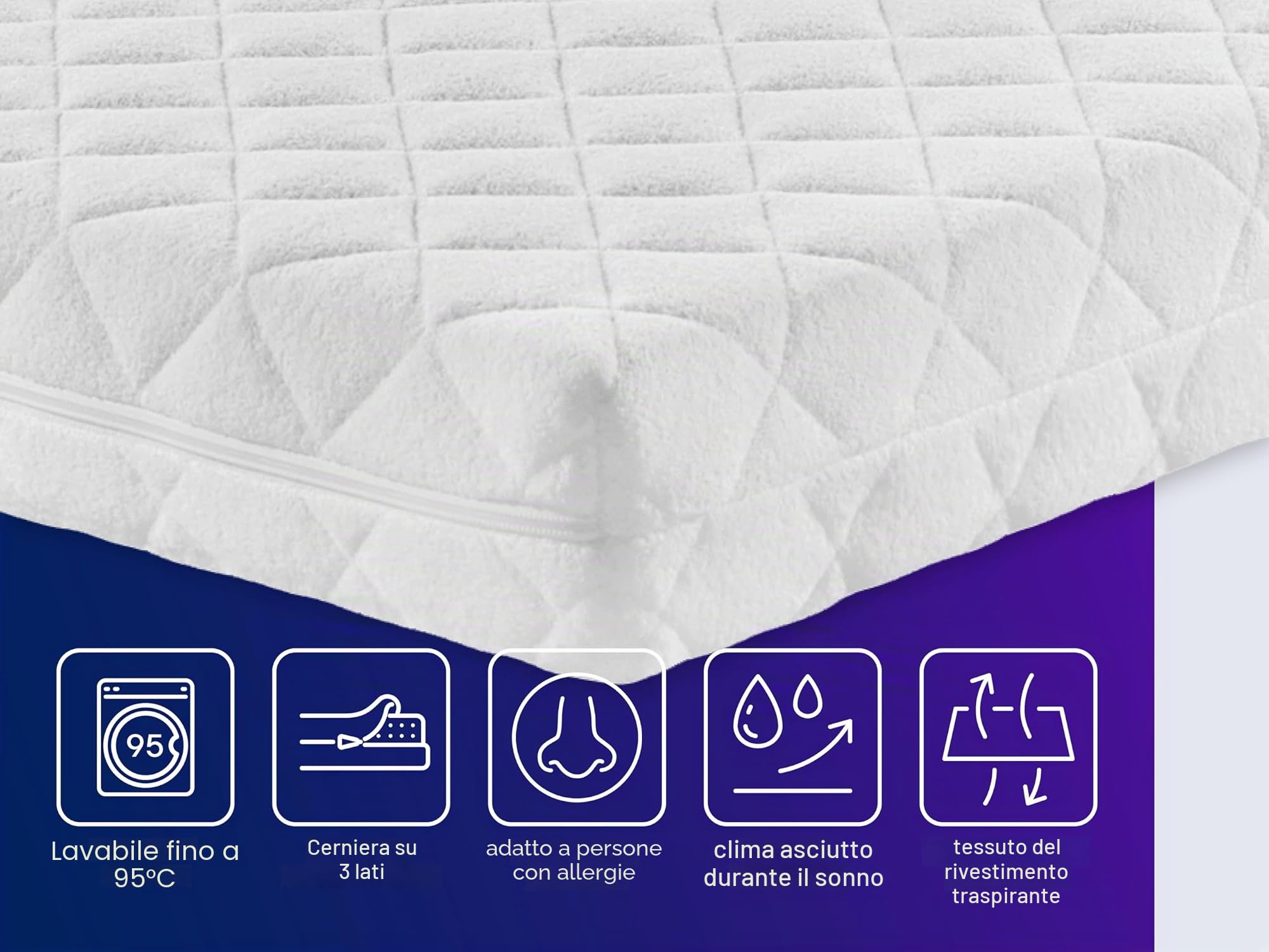 Traumnacht BT Kiddy materasso bambini Pure, 80 x 160 cm, Oeko-Tex Standard 100, rivestimento delicato sfoderabile e lavabile, Qualità tedesca