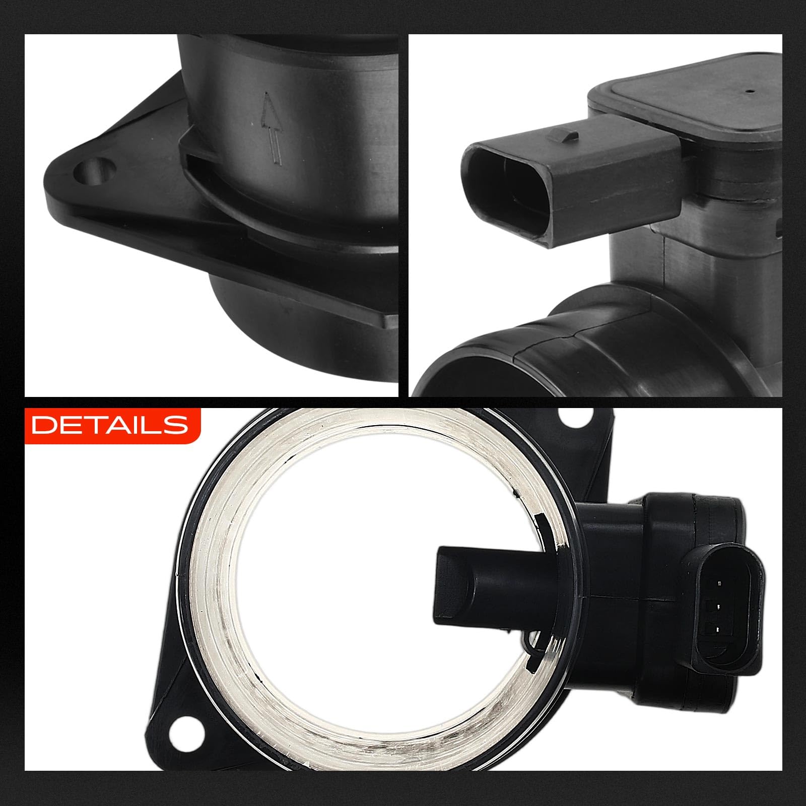 Frankberg Luftmassenmesser mit Gehäuse Kompatibel mit A1 A3 Beetle Caddy Golf VI J-e-t-t-a III/IV P-a-s-s-a-t Variant T-o-u-r-a-n 1.6L 2009-2019