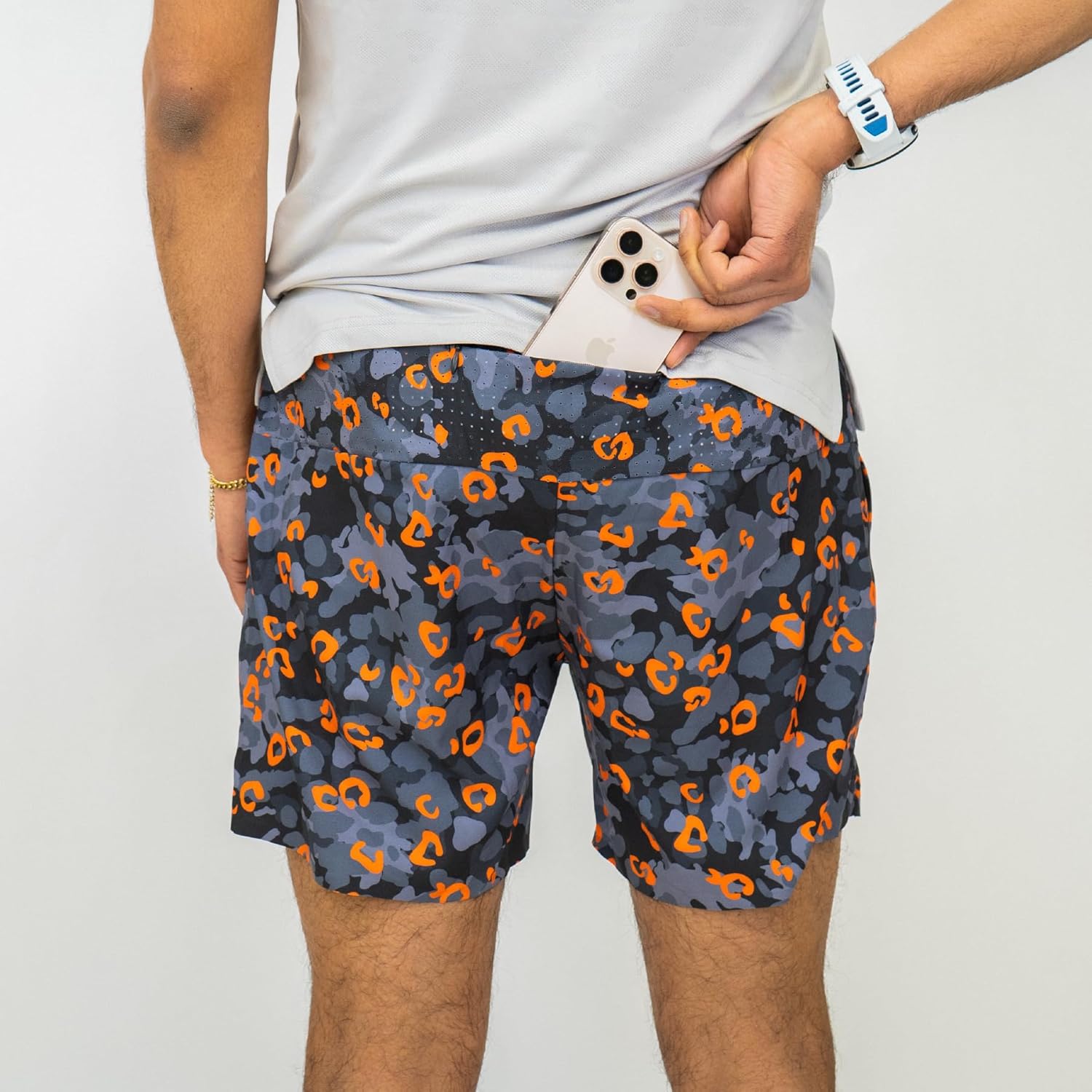 Sprints Mens 2-in-1 Running Shorts, 5 inch Quick Dry Athletic Shorts w/Pockets, Breathable, 4-Way Stretch for Gym & Workout