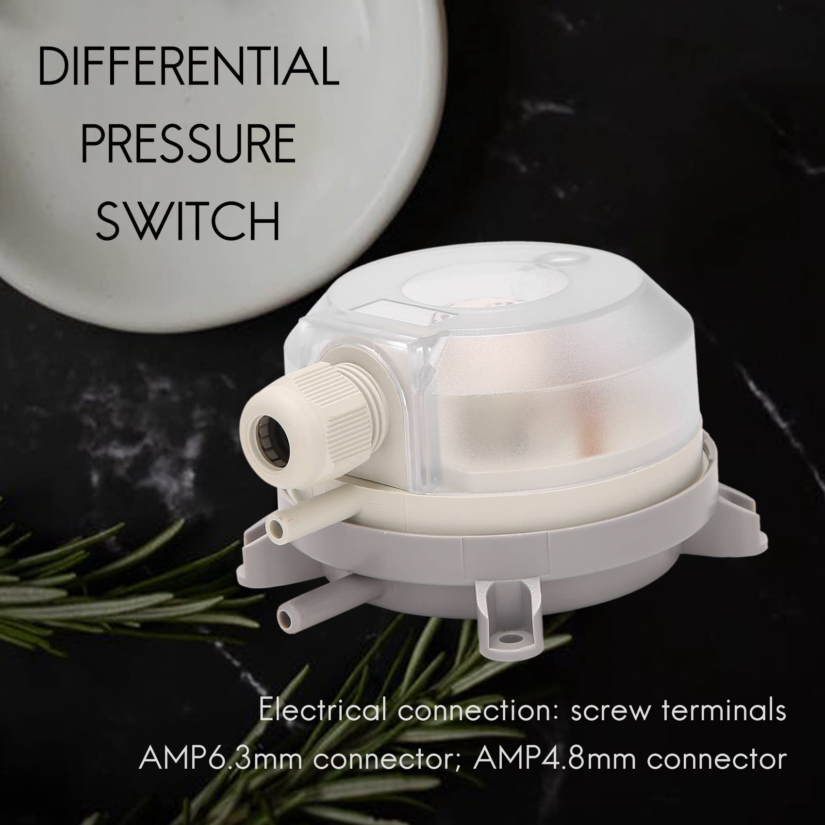 Jkjhbhged Air Differential Pressure Switch 30-300Pa 1K-5Kpa Adjustable Micro- Pressure Air Switch