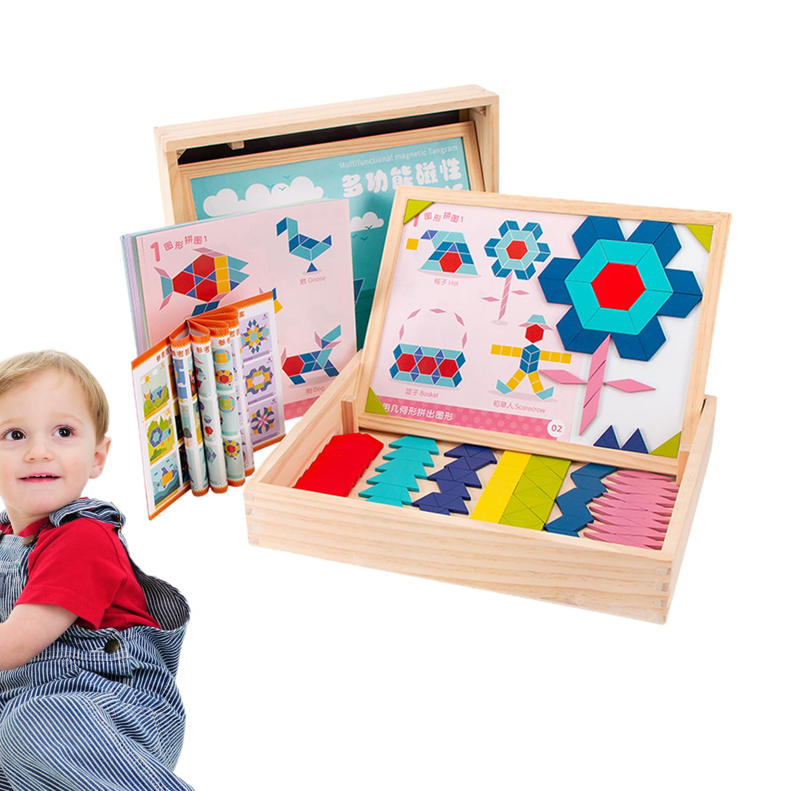 Giocattolo 210 Pezzi Multicolori con Attività Rompicapo a Stimolo Mentale | Tessere Forme Tavole Puzzle Per Bambini per Età Prescolare Asilo e Scuola Materna