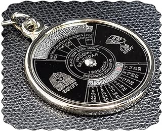 50 Years Calendar Key Chain (Black/Silver)