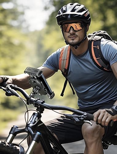 Miniatura 7 de Kewig Soporte de teléfono para motocicleta  Cámara sin rayones bloqueo 1s Soporte de teléfono para bicicleta, base de montaje de aleación de