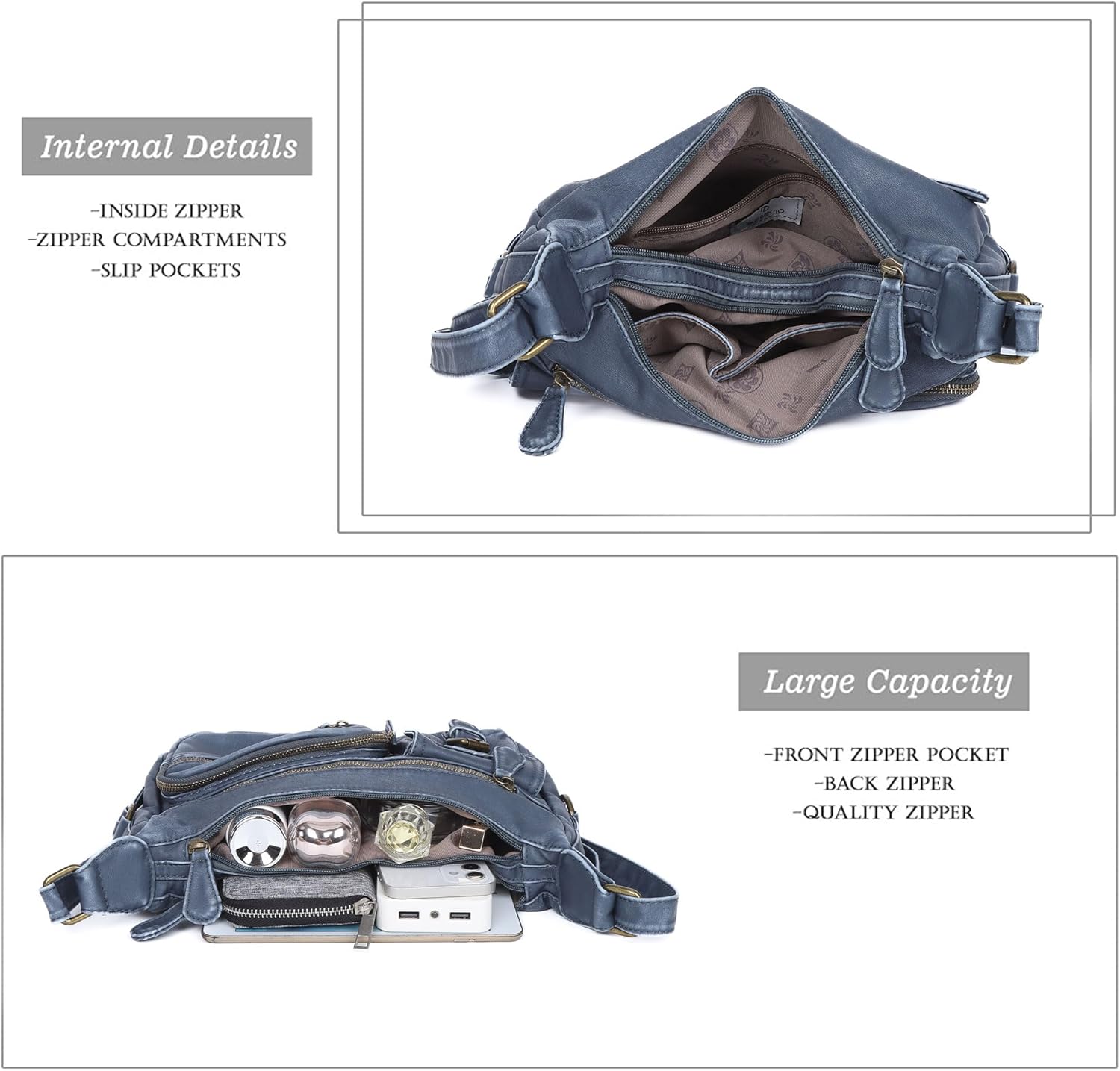 Angel Barcelo Cross body Shoulder Bag Women Soft PU Leather Purses and Handbags - Image 6