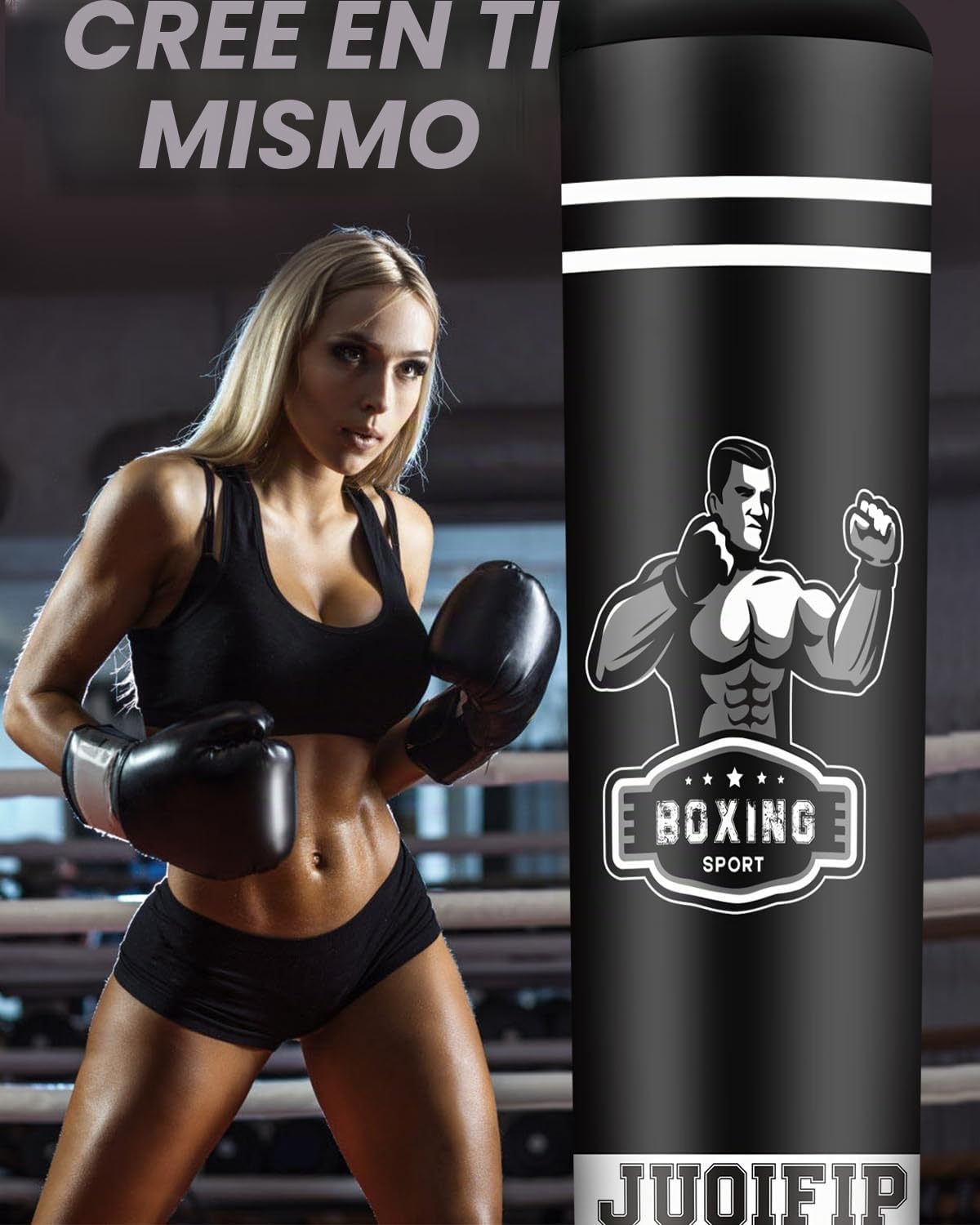 NZQXJXZ 175cm Pesado Saco de Boxeo Adultos, Freestanding Saco de Boxeo Inflable Kickboxing Bolsa para Entrenamiento MMA Muay Thai Fitness