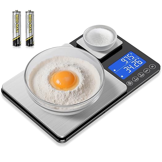 Dual Platform Food Kitchen Scale with 0.01g/0.001oz High Precision, 15kg/33lb