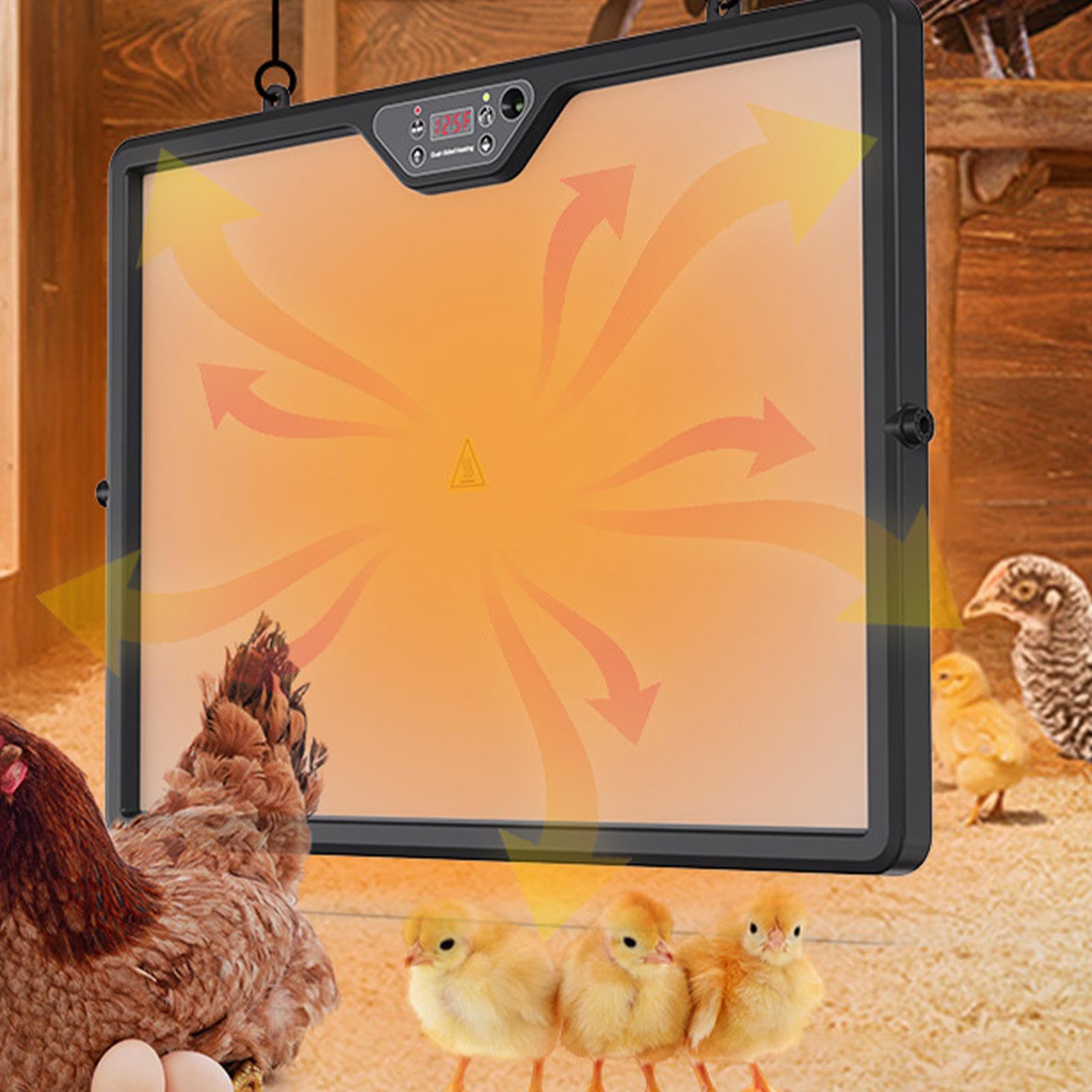 Calentador de Panel Plano para gallinero con Orificios para disipar Calor y | Gallinero Orificios disipadores de calor, herramienta calefactora, pollos, perros, patos, y otr