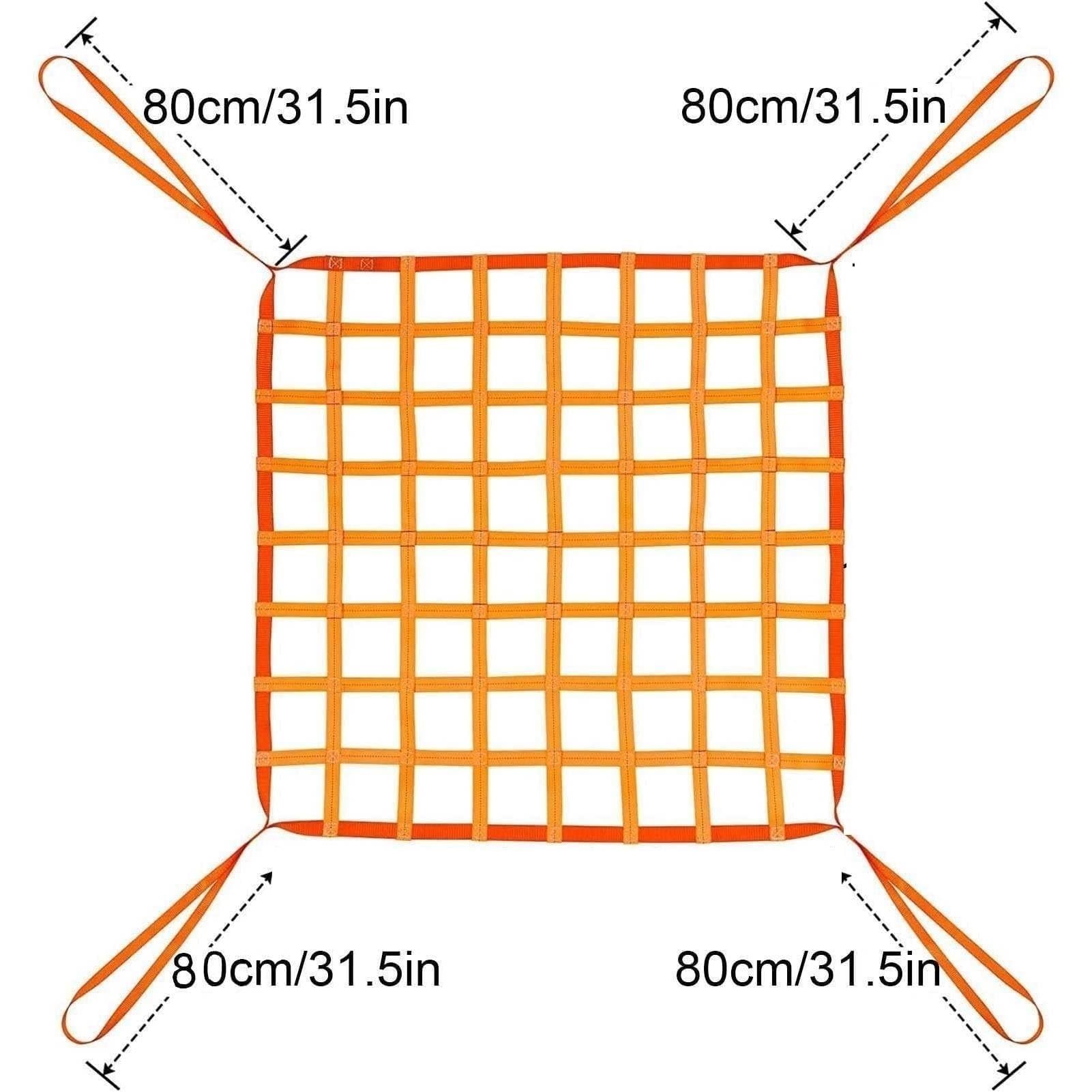 Hebenetzriemen – Polyester-Lastenhebenetze, Hängenetze, Elastische Ladungssicherungsnetze, Reißfeste Materialtransportgurte, Traglast: 0,3 Bis 3,5 Tonnen(1.5 X 1.5M/Mesh 10cm/Load 500kg)