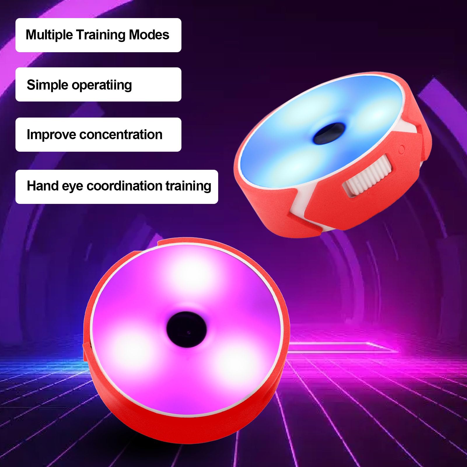 Kit D'éclairage Intelligent D'entraînement d'agilité, Entraîneur de Lumières de Sport, 4 Modes D'entraînement et Télécommande Intelligente pour Le Football, Le Tennis, Le