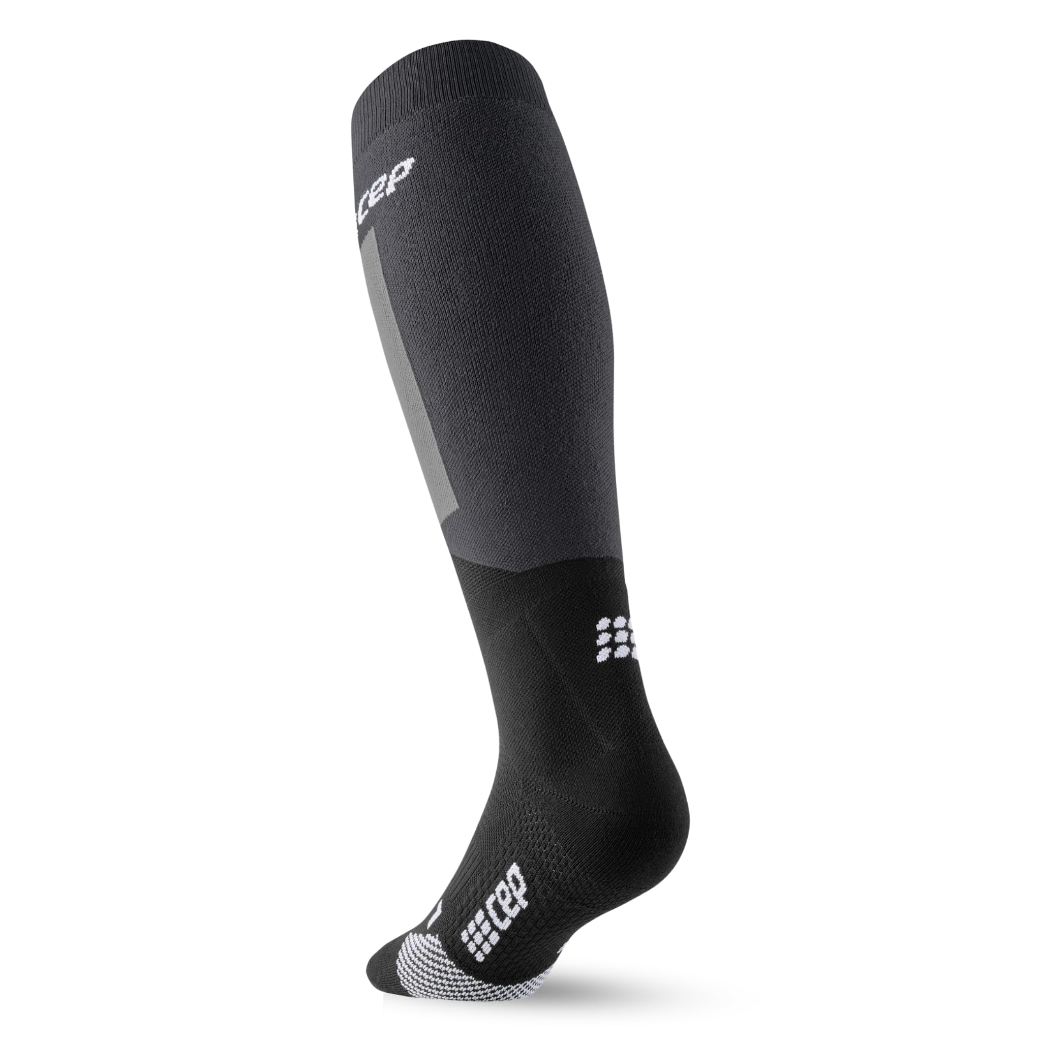 CEP - Skisocken mit Kompression für Herren, Lange Kompressionsstrümpfe, Größe V/XL / 45-48, Black/Grey