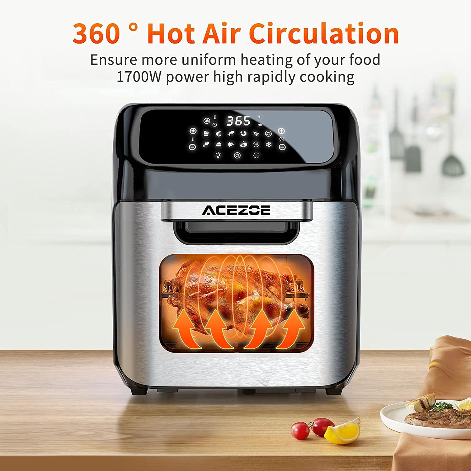 Air Oven 13 QT, Acezoe Air Fryer Oven, Convection Oven Air Fryers