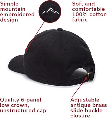 Outdoor Cap -Adult Mountain Dad Hat-Unstructured Soft Cotton