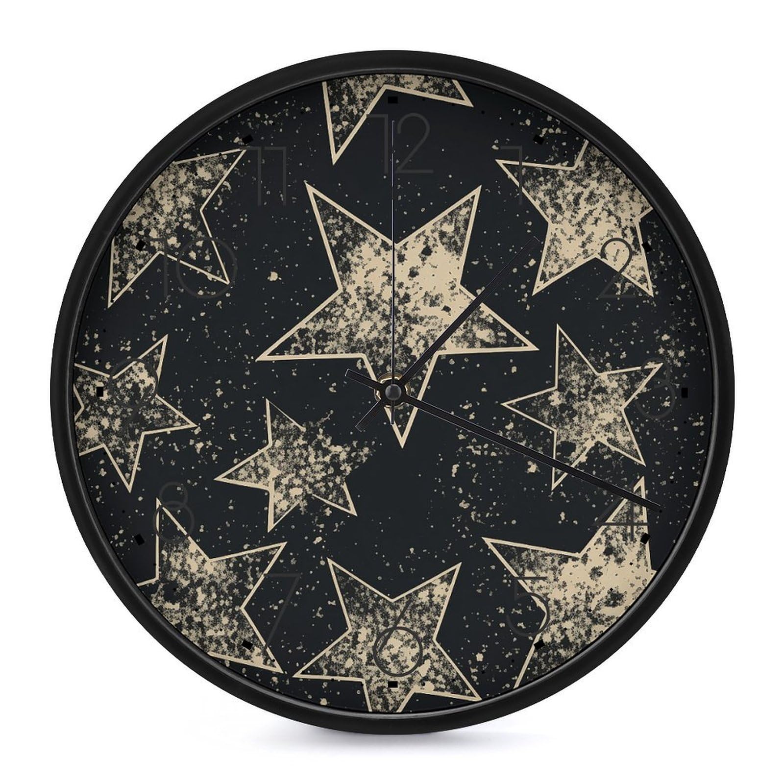 Horloge murale à piles ronde 25,4 cm objet déco suspendu silencieux pour chambre et bureau