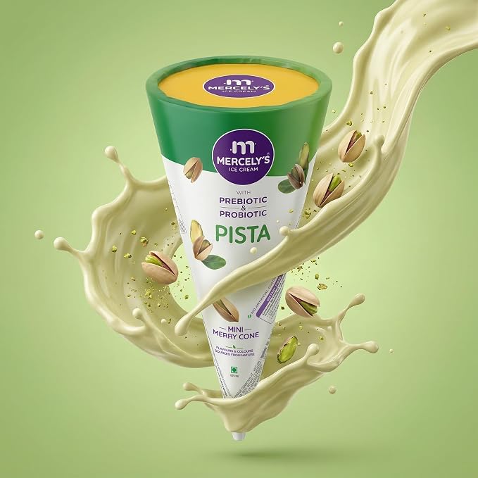 Mercely's Mini Merrycone Pista Ice Cream Cone - 45 ML