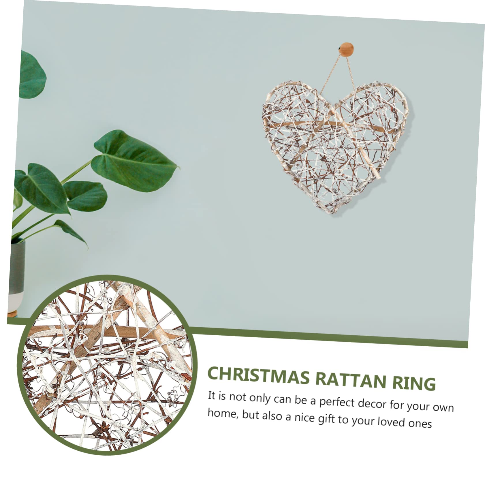 Alipis 3 STK Weihnachtlicher Weinkreis Kranzgirlande aus Rattan Quaste Gold Tür Hochzeitsdekoration Weihnachten basteln Kranz liefert Kranz zubehör selber Machen Rattan-Kreis Dark Grey