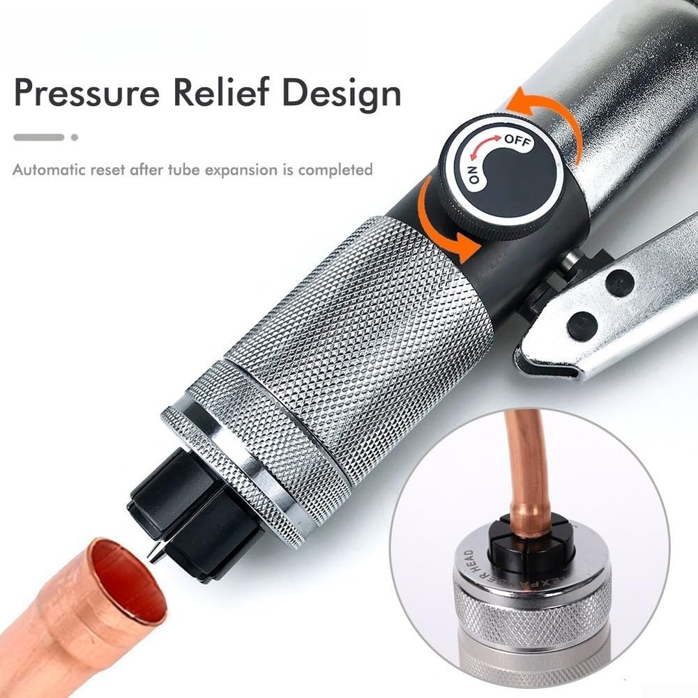 Expansor de tubo hidráulico de 10 a 42 mm, herramienta manual de expansión de tubería de cobre para fontanería de refrigeración HVAC, kit de ensanchamiento de acero de aleación resistente, color negro