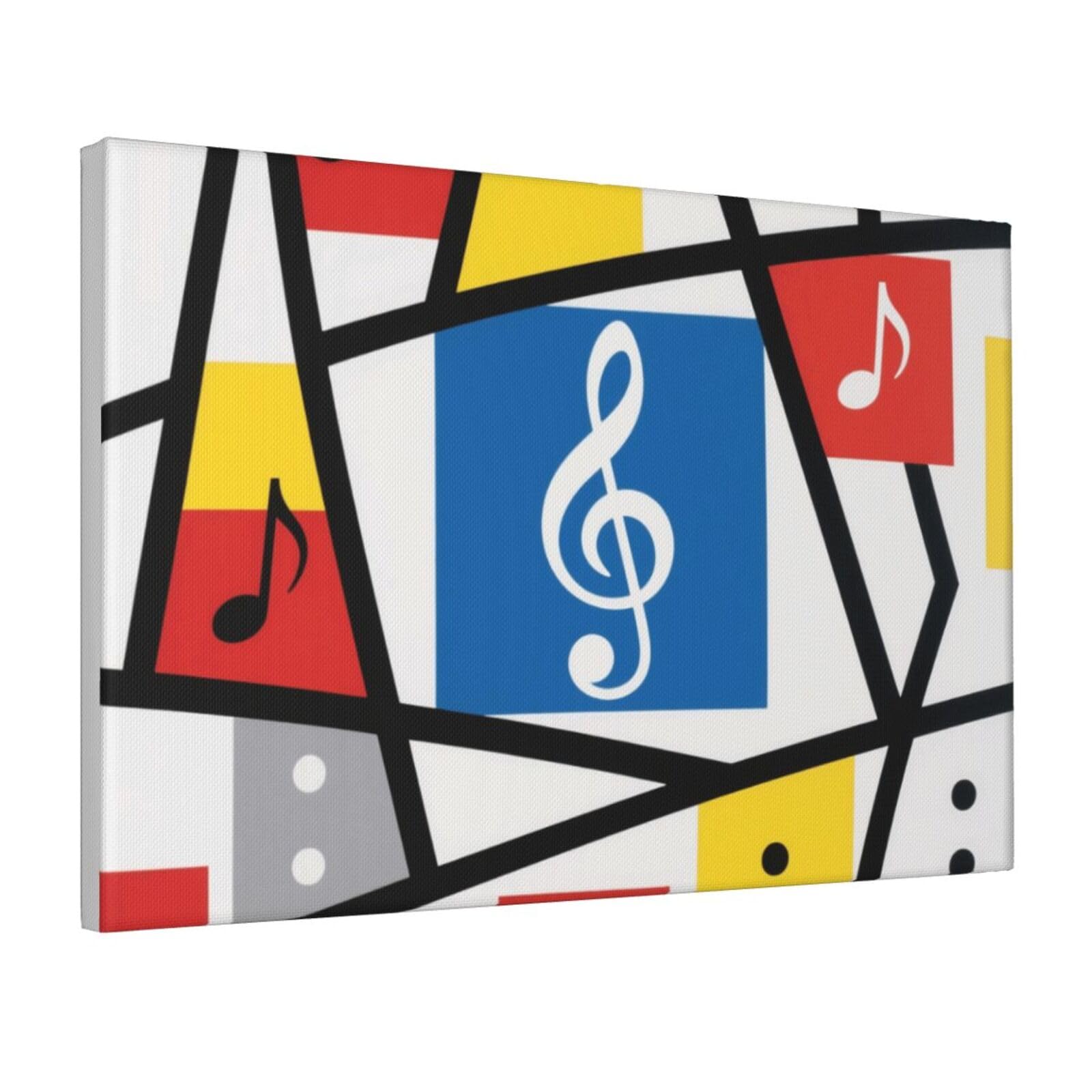 Framed Wall Art for Living Room Art Work, Music Notes Picture Prints Modern Office Wall Paintings Poster Aesthetic Wall Decorations for Home Decor Ready To Hang 8"x12"