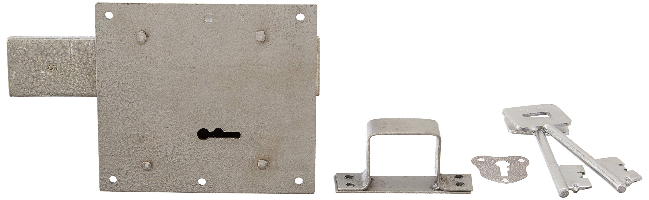 Harrison H-0111 Iron Three Lever Godown Lock Set (Silver) (B07HX8PMKV) Amazon Price History, Amazon Price Tracker