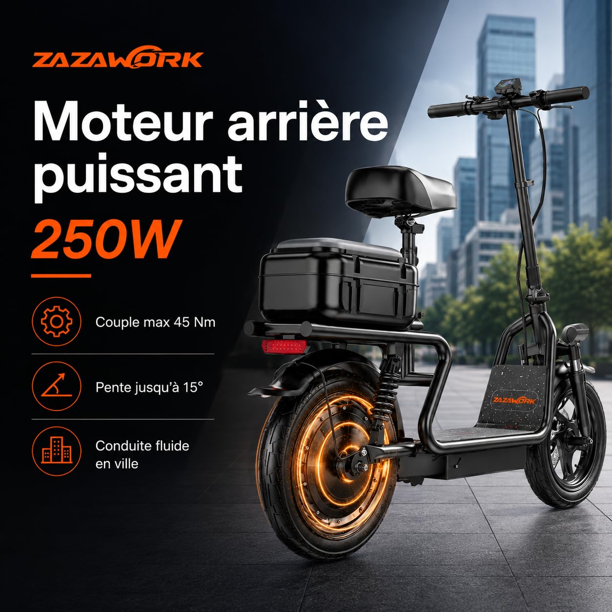 Cheevalry Electric Scooter for Adults Trottinette Electrique Adulte 250W Brushless Motor Trottinette électrique Tout Terrain 25km/h Pliable