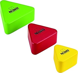Meinl NINO Wood Shakers Triangular 3 piece Set Multi Colour